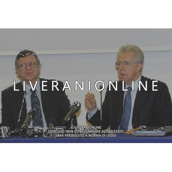 MILANO 17/3/2012 FIERAMILANOCITY CONVEGNO DELLA CONFINDUSTRIA: -CAMBIA ITALIA.RIFORME PER CRESCERE- NELLA FOTO JOSE\' MANUEL BARROSO E MARIO MONTI FOTO ROMANO/AG ALDO LIVERANI