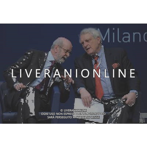 MILANO 17/3/2012 FIERAMILANOCITY CONVEGNO DELLA CONFINDUSTRIA: -CAMBIA ITALIA.RIFORME PER CRESCERE- NELLA FOTO ENRICO TOMMASO CUCCHIANI E JOSEF JOFFE FOTO ROMANO/AG ALDO LIVERANI