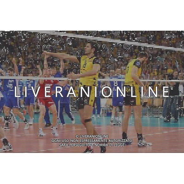 18.03.2012 LODZ- ATLAS ARENA (LODZ, POLAND - ATLAS ARENA) SIATKOWKA MEZCZYZN (MEN\'S VOLLEYBALL), CEV LIGA MISTRZOW MEZCZYZN (CEV VOLLEYBALL CHAMPIONS LEAGUE MEN\'S); FINAL FOUR MECZ FINALOWY - FINAL PGE SKRA BELCHATOW - ZENIT KAZAN ( FINAL GAME PGE SKRA BELCHATOW - ZENIT KAZAN) NZ SKRA SMUTEK, PORAZKA; ZLA DECYZJA SEDZIOW BLAD SEDZIOW;; MICHAL WINIARSKI, MARCIN MOZDZONEK FOTO LUKASZ GROCHALA/ CYFRASPORT/NEWSPIX.PL --- Newspix.pl AG ALDO LIVERANI S A S ONLY ITALY *** Local Caption *** www.newspix.pl mail us: info@newspix.pl call us: 0048 022 23 22 222 --- Polish Picture Agency by Ringier Axel Springer Poland
