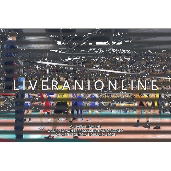 18.03.2012 LODZ- ATLAS ARENA (LODZ, POLAND - ATLAS ARENA) SIATKOWKA MEZCZYZN (MEN\'S VOLLEYBALL), CEV LIGA MISTRZOW MEZCZYZN (CEV VOLLEYBALL CHAMPIONS LEAGUE MEN\'S); FINAL FOUR MECZ FINALOWY - FINAL PGE SKRA BELCHATOW - ZENIT KAZAN ( FINAL GAME PGE SKRA BELCHATOW - ZENIT KAZAN) NZ MICHAL WINIARSKI, MARCIN MOZDZONEK; SKRA SMUTEK, PORAZKA; ZLA DECYZJA SEDZIOW BLAD SEDZIOW; FOTO LUKASZ GROCHALA/ CYFRASPORT/NEWSPIX.PL --- Newspix.pl AG ALDO LIVERANI S A S ONLY ITALY *** Local Caption *** www.newspix.pl mail us: info@newspix.pl call us: 0048 022 23 22 222 --- Polish Picture Agency by Ringier Axel Springer Poland