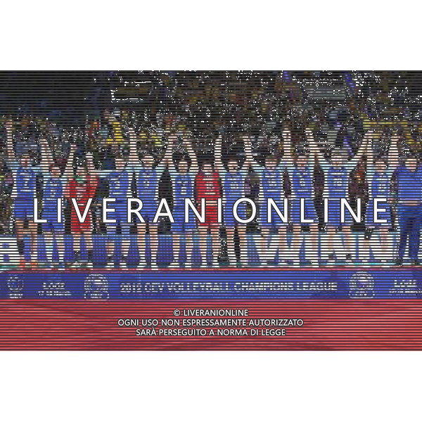18.03.2012 LODZ- ATLAS ARENA (LODZ, POLAND - ATLAS ARENA) SIATKOWKA MEZCZYZN (MEN\'S VOLLEYBALL), CEV LIGA MISTRZOW MEZCZYZN (CEV VOLLEYBALL CHAMPIONS LEAGUE MEN\'S); FINAL FOUR MECZ FINALOWY - FINAL PGE SKRA BELCHATOW - ZENIT KAZAN ( FINAL GAME PGE SKRA BELCHATOW - ZENIT KAZAN) NZ ZENIT KAZAN FOTO LUKASZ GROCHALA/ CYFRASPORT/NEWSPIX.PL --- Newspix.pl AG ALDO LIVERANI S A S ONLY ITALY *** Local Caption *** www.newspix.pl mail us: info@newspix.pl call us: 0048 022 23 22 222 --- Polish Picture Agency by Ringier Axel Springer Poland