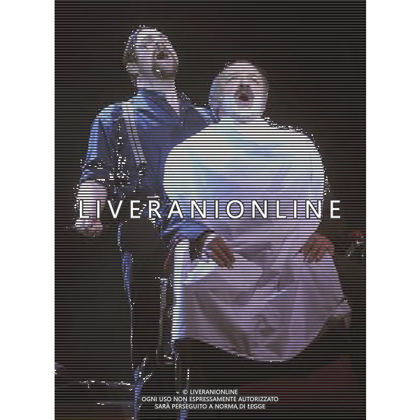 Michael Ball, John Bowie on stage at the Sweeney Todd Photocall, Adelphi Theatre, London. 19.03.12 - ©photoshot/AG ALDO LIVERANI SAS - ITALY ONLY -