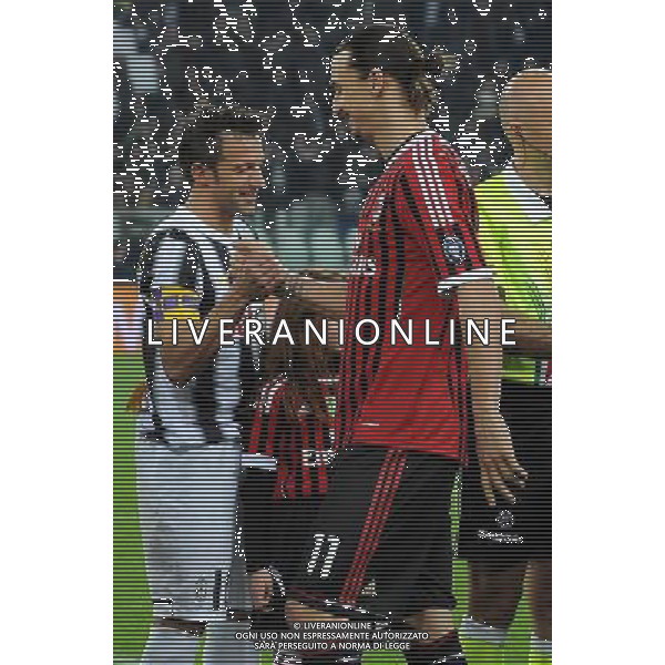 Coppa Italia TIM Cup 2011/2012 Semifinale Ritorno Torino - 20.03.2012 Juventus-Milan Nella Foto: alessandro del piero e zlatan ibrahimovic /Ph.Vitez-Ag. Aldo Liverani