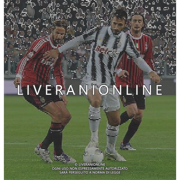 Coppa Italia TIM Cup 2011/2012 Semifinale Ritorno Torino - 20.03.2012 Juventus-Milan Nella Foto:vucinic mirko, luca antonini e alberto aquilani /Ph.Vitez-Ag. Aldo Liverani