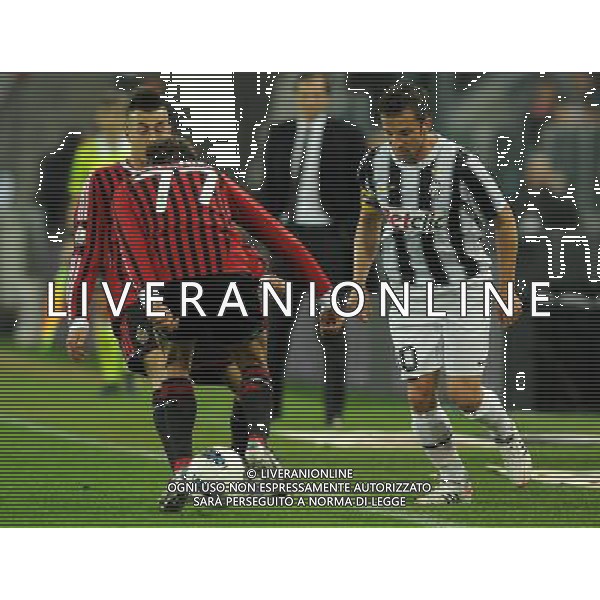 Coppa Italia TIM Cup 2011/2012 Semifinale Ritorno Torino - 20.03.2012 Juventus-Milan Nella Foto:tunnel di alessandro del piero su antonini /Ph.Vitez-Ag. Aldo Liverani