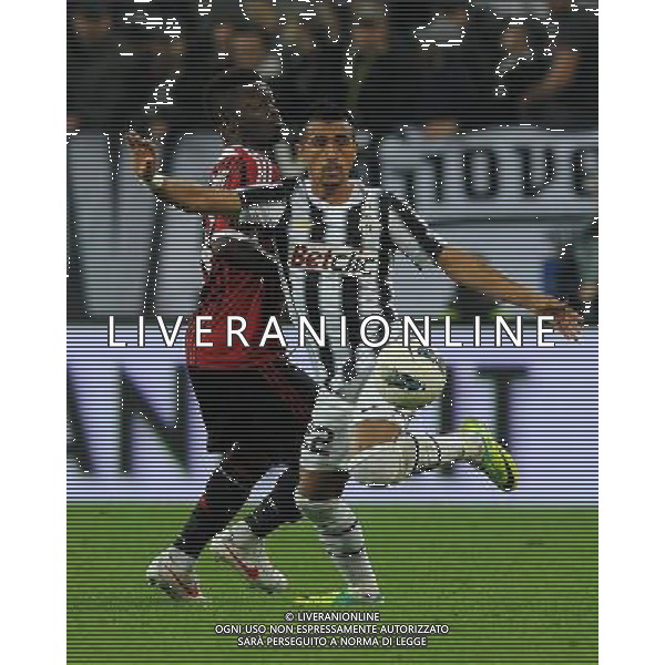 Coppa Italia TIM Cup 2011/2012 Semifinale Ritorno Torino - 20.03.2012 Juventus-Milan Nella Foto:vidal arturo e sulley muntari /Ph.Vitez-Ag. Aldo Liverani