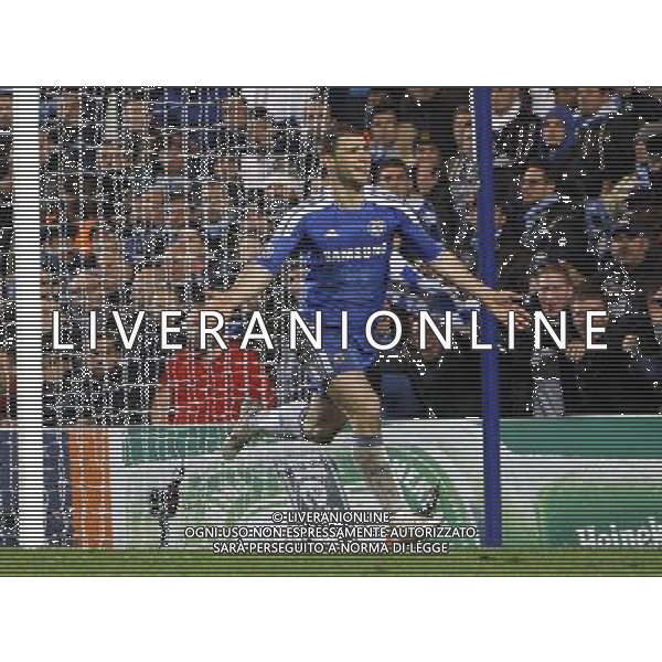 Chelsea\'s Branislav Ivanovic celebrates scoring his sides fourth goal 4-1 in extra time Football - UEFA Champions League Group E - Chelsea v Napoli - Wed 14 March 2012 - Stamford Bridge - London © CameraSport - 43 Linden Ave. Countesthorpe. Leicester. England. LE8 5PG - Tel: +44 (0) 116 277 4147 - admin@camerasport.com - www.camerasport.com AG ALDO LIVERANI S A S ONLY ITALY