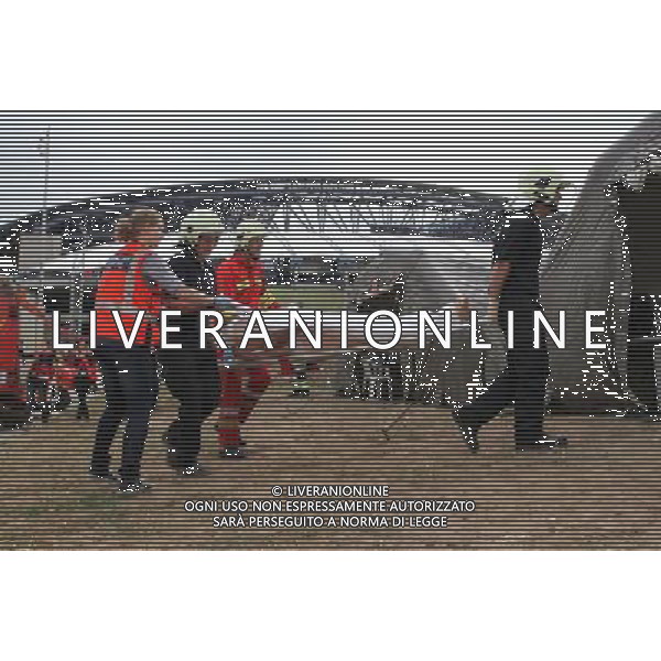Poznan, 21 June 2011. Evacution of City Stadium, Polish Emergency Services exercises before Euro 2012 in Poland and Ukraine, Poznan, Poland. (ukit) ©photoshot/AGENZIA ALDO LIVERANI SAS - ITALY ONLY - Esercitazioni di Polizia di evacuazione dello stadio, soccorsi di paramedici e servizi di emergenza in previsione degli Europei di Calcio Euro 2012 in Polonia e Ucraina