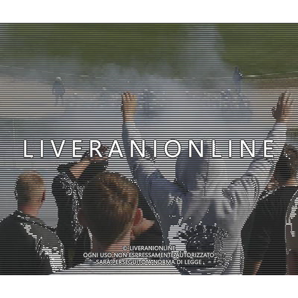 Chorzow, 10 September 2008. Polish Police and Emergency Services exercises before Euro 2012 in Poland and Ukraine, Slaski Stadium, Chorzow, Poland. (ukit) Andrzej Grygiel ©photoshot/AGENZIA ALDO LIVERANI SAS - ITALY ONLY - Esercitazioni di Polizia di evacuazione dello stadio, soccorsi di paramedici e servizi di emergenza in previsione degli Europei di Calcio Euro 2012 in Polonia e Ucraina