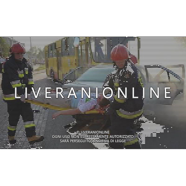 Przemysl, 31 May 2011. Polish Emergency Paramedic Services and Polish Red cross exercises before Euro 2012 in Poland and Ukraine, Przemysl, Poland. (ukit) Darek Delmanowicz ©photoshot/AGENZIA ALDO LIVERANI SAS - ITALY ONLY - Esercitazioni di Polizia di evacuazione dello stadio, soccorsi di paramedici e servizi di emergenza in previsione degli Europei di Calcio Euro 2012 in Polonia e Ucraina