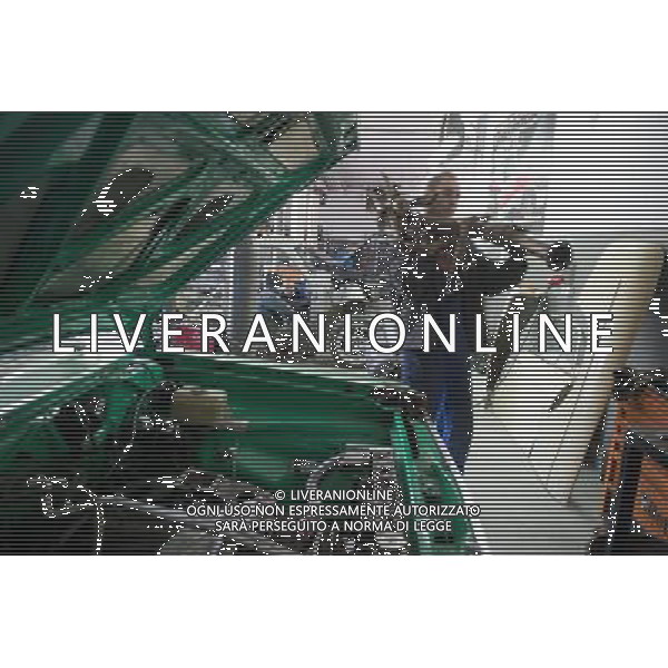 Wolborz, 20 March 2012, Syrena 105 is polish mascot car for Euro 2012. The garage Normcar takes construction of the car for Euro 2012. The car Syrena 105 on modified BMW chassis, is created by the project, which chose polish internauts. Syrena, which won 57% of the vote, will be accompanied Polish National Football Team during the Euro 2012. (ukit) Grzegorz Micha³owski ©photoshot/AGENZIA ALDO LIVERANI SAS - ITALY ONLY - Esercitazioni di Polizia di evacuazione dello stadio, soccorsi di paramedici e servizi di emergenza in previsione degli Europei di Calcio Euro 2012 in Polonia e Ucraina