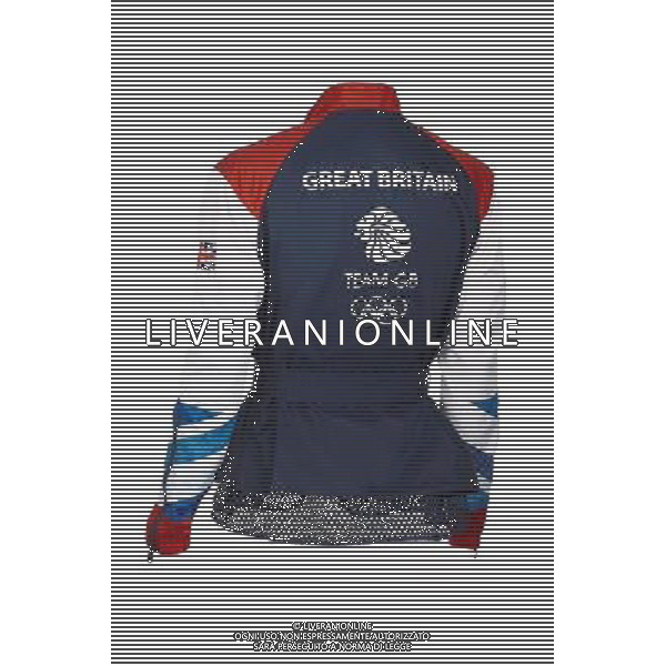 adidas Team GB Women\'s Presentation Jacket_Back Adidas, Official Sportswear Partner of Team GB and ParalympicsGB today proudly presented the ground-breaking team kit that will be worn by the British athletes at the London 2012 Olympic and Paralympic Games. Designed by acclaimed British designer Stella McCartney, who was appointed by adidas as Creative Director for this project, the kit is the most comprehensive range thatÕs ever been supplied to a national team, combining the best in performance technologies and stand-out British style. ©photoshot/AGENZIA ALDO LIVERANI SAS - ITALY ONLY - Presentazione dell\'abbigliamento sportivo Adidas disegnato dalla celebre stilista inglese Stella McCartney che sara\' indossato dagli atleti britannici che parteciperanno ai Giochi Olimpici e Paralimpici di Londra 2012
