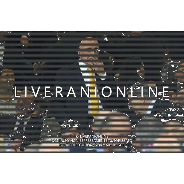 UEFA Champions League - Quarti di finale gara di andata Milano 28-03-2012 Milan - Barcellona nella foto: Adriano Galliani in tribuna foto Roberto Garavaglia - ag. Aldo Liverani sas