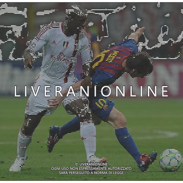 UEFA Champions League 2011/2012 Quarti di Finale Andata Milano - 28.03.2012 Milan-Barcellona Nella Foto:seedorf clarence e lionel messi /Ph.Vitez-Ag. Aldo Liverani