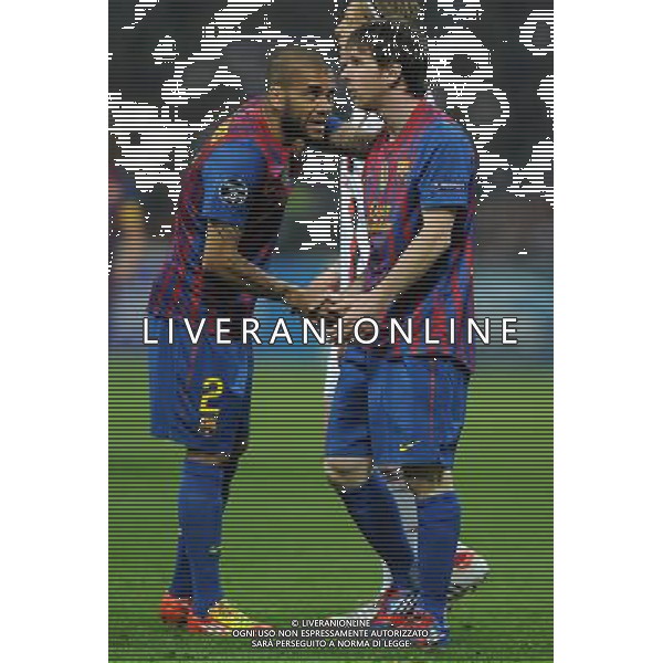 UEFA Champions League 2011/2012 Quarti di Finale Andata Milano - 28.03.2012 Milan-Barcellona Nella Foto:Daniel Alves-Messi Lionel /Ph.Vitez-Ag. Aldo Liverani