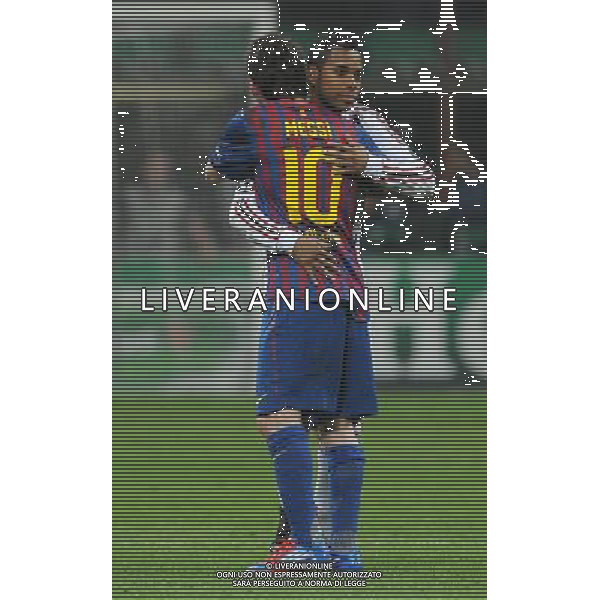 UEFA Champions League 2011/2012 Quarti di Finale Andata Milano - 28.03.2012 Milan-Barcellona Nella Foto:Messi Lionel-Robinho /Ph.Vitez-Ag. Aldo Liverani