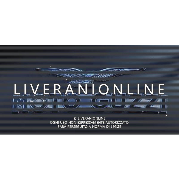 MANDELLO DEL LARIO (LC) 29/3/2012 CONFERENZA STAMPA PRESENTAZIONE NUOVA GAMMA MOTO GUZZI V7 NELLA FOTO LA SIGLA MOTO GUZZI FOTYO ROMANO/AG ALDO LIVERANI