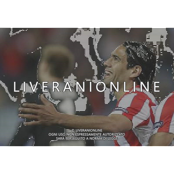 Atletico de Madrid\'s Radamel Falcao celebrates during UEFA Europa League Match. March 29, 2012. (ALTERPHOTOS/Alvaro Hernandez) /AG ALDO LIVERANI SAS - ITALY ONLY