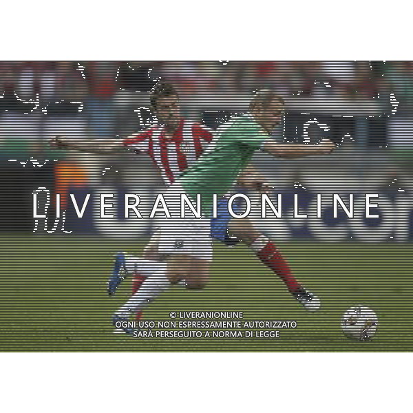 Atletico de Madrid\'s Gabi Hannover 96\'s Konstantin Rausch during UEFA Europa League Match. March 29, 2012. (ALTERPHOTOS/Alvaro Hernandez) /AG ALDO LIVERANI SAS - ITALY ONLY