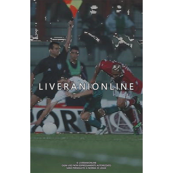 PERUGIA 12/08/2003 FINALE DI ANDATA INTERTOTO 2003 PERUGIA-WOLFSBURG NELLA FOTO:ALIOUI IN LOTTA CON UN AVVERSARIO* FOTO 1905/ROBERTO SETTONCE/ALDO LIVERANI S.A.S.