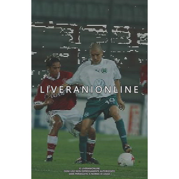 PERUGIA 12/08/2003 FINALE DI ANDATA INTERTOTO 2003 PERUGIA-WOLFSBURG NELLA FOTO:DUELLO FUSANI D\'ALESSANDRO* FOTO 1905/ROBERTO SETTONCE/ALDO LIVERANI S.A.S.