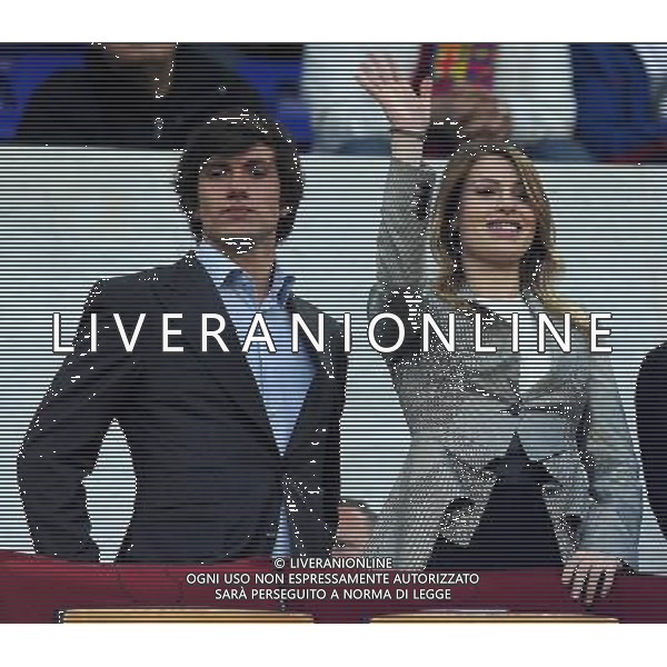 UEFA Champions League 2011/2012 Quarti di Finale Ritorno Barcellona (Spagna) - 03.04.2012 Barcellona-Milan Nella Foto:berlusconi barbara in tribuna /Ph.Vitez-Ag. Aldo Liverani