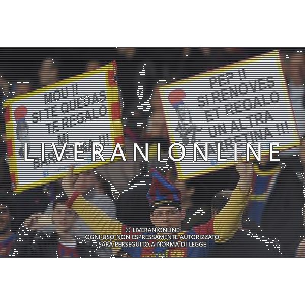 UEFA Champions League 2011/2012 Quarti di Finale Ritorno Barcellona (Spagna) - 03.04.2012 Barcellona-Milan Nella Foto:tifoso barcellona /Ph.Vitez-Ag. Aldo Liverani