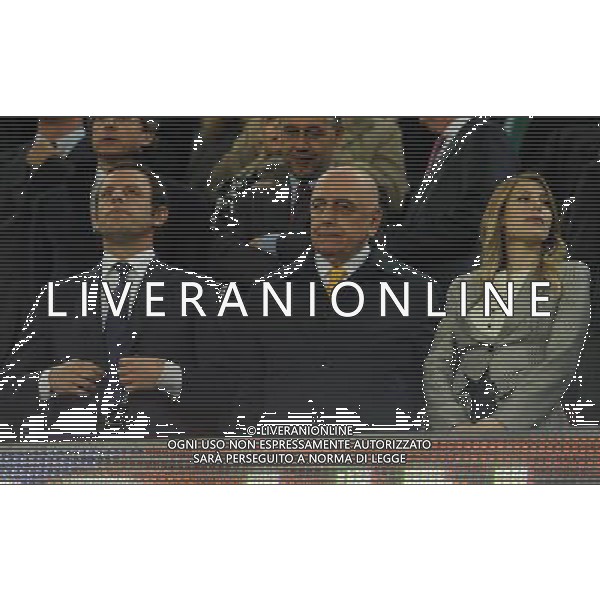 UEFA Champions League 2011/2012 Quarti di Finale Ritorno Barcellona (Spagna) - 03.04.2012 Barcellona-Milan Nella Foto:rosell con adriano galliani e barbara berlusconi /Ph.Vitez-Ag. Aldo Liverani