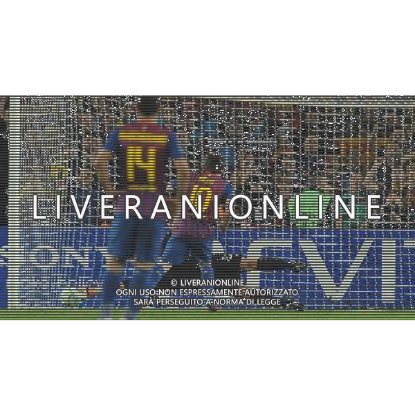 UEFA Champions League 2011/2012 Quarti di Finale Ritorno Barcellona (Spagna) - 03.04.2012 Barcellona-Milan Nella Foto: il gol su rigore di lionel messi /Ph.Vitez-Ag. Aldo Liverani
