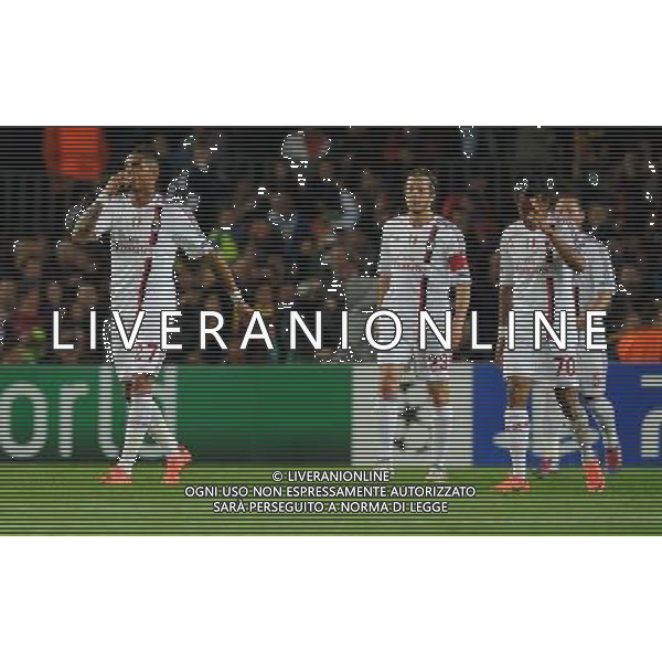 UEFA Champions League 2011/2012 Quarti di Finale Ritorno Barcellona (Spagna) - 03.04.2012 Barcellona-Milan Nella Foto:delusione boateng ambrosini e robinho /Ph.Vitez-Ag. Aldo Liverani