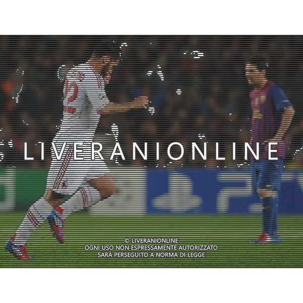 UEFA Champions League 2011/2012 Quarti di Finale Ritorno Barcellona (Spagna) - 03.04.2012 Barcellona-Milan Nella Foto: esultanza dopo il gol del pareggio di antonio nocerino /Ph.Vitez-Ag. Aldo Liverani