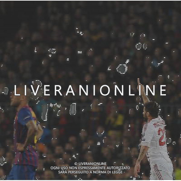 UEFA Champions League 2011/2012 Quarti di Finale Ritorno Barcellona (Spagna) - 03.04.2012 Barcellona-Milan Nella Foto: esultanza dopo il gol del pareggio di antonio nocerino /Ph.Vitez-Ag. Aldo Liverani