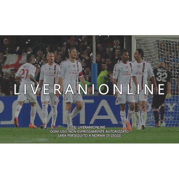 UEFA Champions League 2011/2012 Quarti di Finale Ritorno Barcellona (Spagna) - 03.04.2012 Barcellona-Milan Nella Foto:delusione milan al secondo gol di messi /Ph.Vitez-Ag. Aldo Liverani