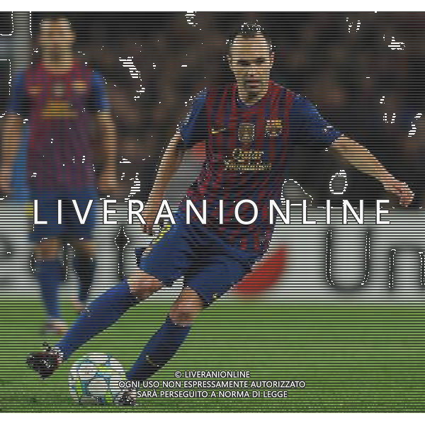 UEFA Champions League 2011/2012 Quarti di Finale Ritorno Barcellona (Spagna) - 03.04.2012 Barcellona-Milan Nella Foto:iniesta /Ph.Vitez-Ag. Aldo Liverani