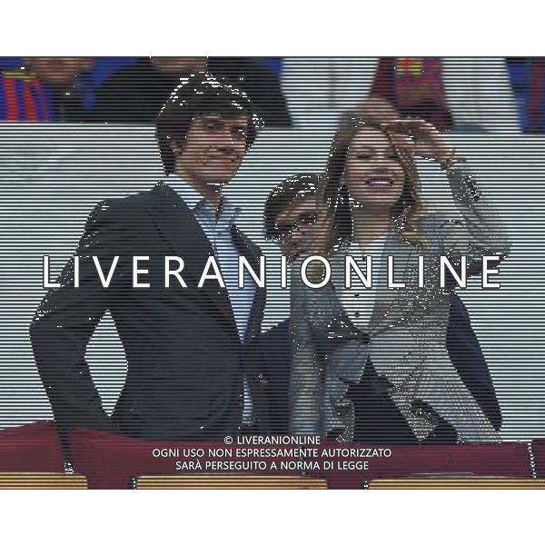 UEFA Champions League 2011/2012 Quarti di Finale Ritorno Barcellona (Spagna) - 03.04.2012 Barcellona-Milan Nella Foto:Berlusconi Barbara-Berlusconi Luigi /Ph.Vitez-Ag. Aldo Liverani