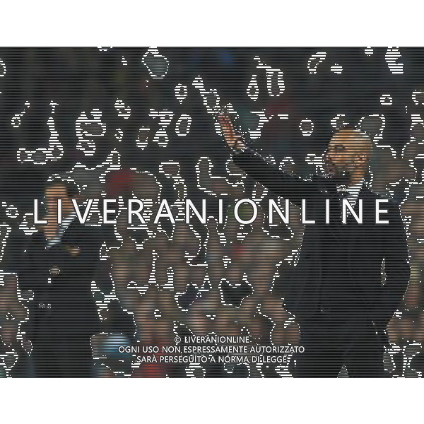 UEFA Champions League 2011/2012 Quarti di Finale Ritorno Barcellona (Spagna) - 03.04.2012 Barcellona-Milan Nella Foto:Guardiola Joseph-Allegri Massimiliano /Ph.Vitez-Ag. Aldo Liverani