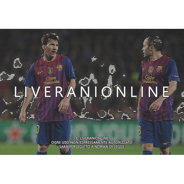 UEFA Champions League 2011/2012 Quarti di Finale Ritorno Barcellona (Spagna) - 03.04.2012 Barcellona-Milan Nella Foto:Messi Lionel-Iniesta Andres /Ph.Vitez-Ag. Aldo Liverani
