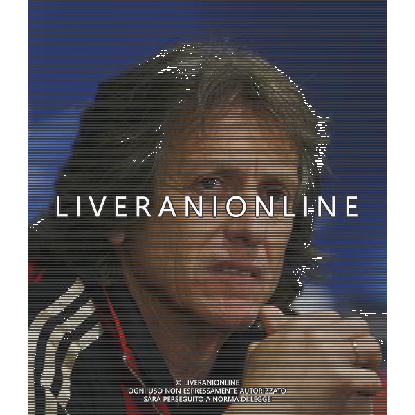 Benfica\'s manager Jorge Jesus speaks to the media during a press conference at Stamford Bridge in west London, ahead of his side\'s Champion\'s League clash against Chelsea tomorrow night. Photo date: Tuesday April 3, 2012. Photo credit: Johnny Green ©PHOTOSHOT/ALDO LIVERANI SAS ITALY ONLY