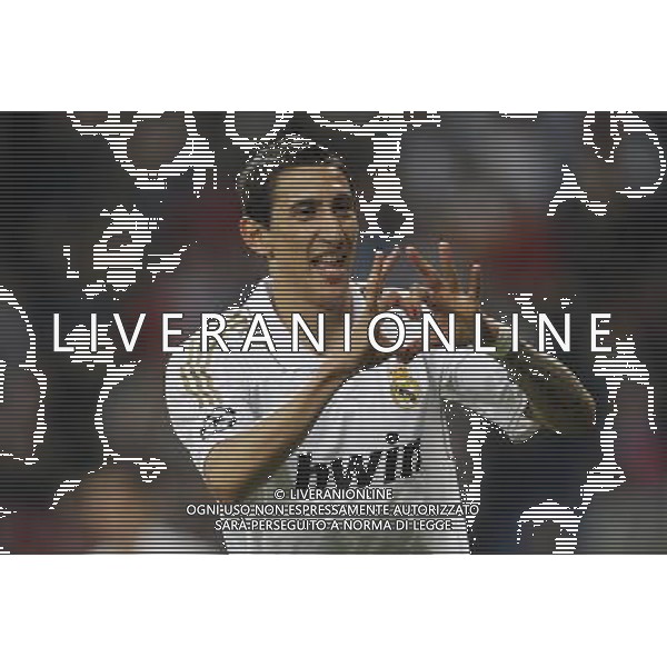Real Madrid\'s Angel di Maria goal during Champions League match on april 4th 2012. Photo: Cesar Cebolla / ALFAQUI /ALDO LIVERANI SAS - ITALY ONLY -