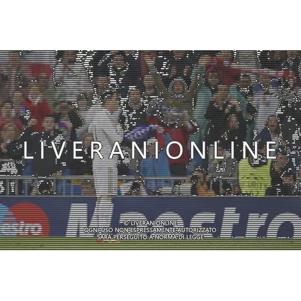 Real Madrid\'s Javier Callejon goal during Champions League match on april 4th 2012. Photo: Cesar Cebolla / ALFAQUI /ALDO LIVERANI SAS - ITALY ONLY -