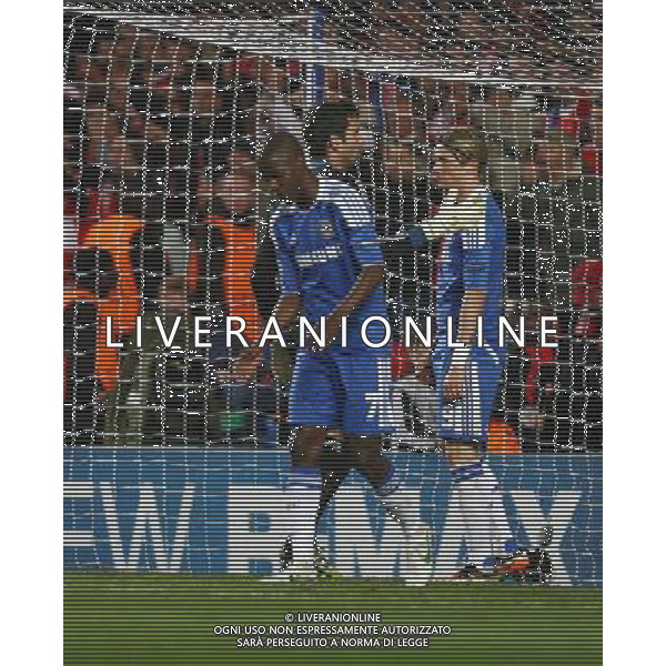 Chelsea\'s Fernando Torres and Ramires see another opportunity go to waste during their side\'s Champion\'s League quarter-final second leg clash against Benfica at Stamford Bridge in west London. Photo date: Tuesday April 4, 2012. Photo credit: Johnny Green ©photoshot/AGENZIA ALDO LIVERANI SAS - ITALY ONLY - Chelsea - Benfica quarti di finale UEFA Champions League gara di ritorno a Stamford Bridge il 4 aprile 2012 a Londra
