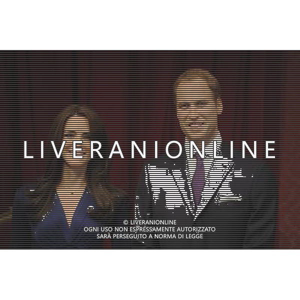 The Duke and Duchess of Cambridge, today made their debut at Madame Tussauds in London when their wax figures were revealed. ©photoshot/AGENZIA ALDO LIVERANI SAS - ITALY ONLY - REALI INGLESI: Le statue di cera del Principe William e Kate Middleton duca e duchessa di Cambridge, al Madame Tussauds a Londra