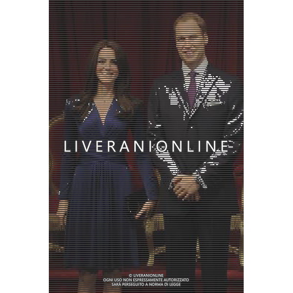 The Duke and Duchess of Cambridge, today made their debut at Madame Tussauds in London when their wax figures were revealed. ©photoshot/AGENZIA ALDO LIVERANI SAS - ITALY ONLY - REALI INGLESI: Le statue di cera del Principe William e Kate Middleton duca e duchessa di Cambridge, al Madame Tussauds a Londra