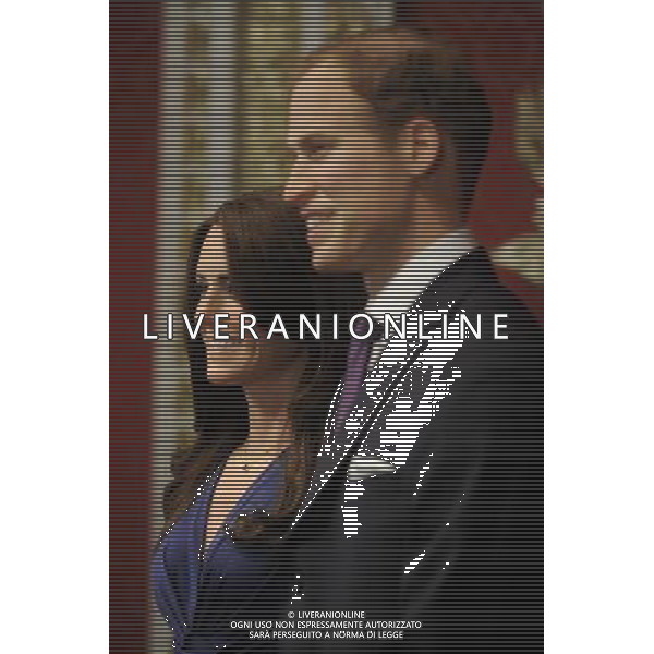 The Duke and Duchess of Cambridge, today made their debut at Madame Tussauds in London when their wax figures were revealed. ©photoshot/AGENZIA ALDO LIVERANI SAS - ITALY ONLY - REALI INGLESI: Le statue di cera del Principe William e Kate Middleton duca e duchessa di Cambridge, al Madame Tussauds a Londra