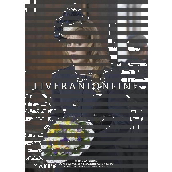 Her Majesty The Queen, accompanied by His Royal Highness The Duke of Edinburgh and Her Royal Highness Princess Beatrice of York attended the Royal Maundy Service at York Minster on Thursday the 5th April, 2012. ©PHOTOSHOT/AG ALDOLIVERANI SAS - ITALY ONLY -