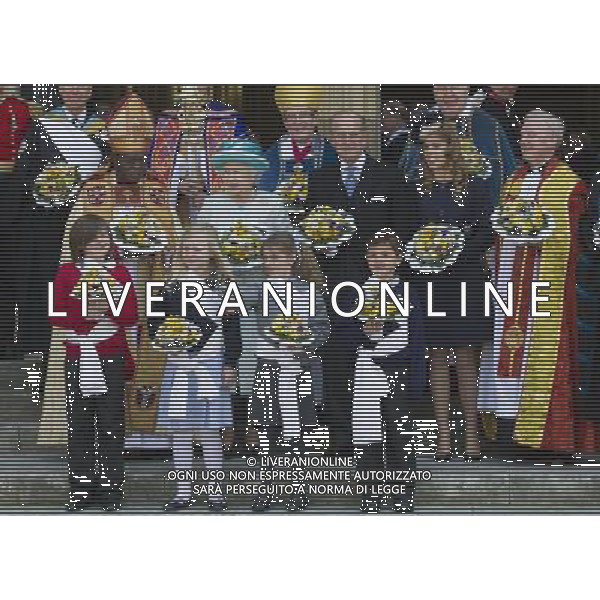 Her Majesty The Queen, accompanied by His Royal Highness The Duke of Edinburgh and Her Royal Highness Princess Beatrice of York attended the Royal Maundy Service at York Minster on Thursday the 5th April, 2012. ©PHOTOSHOT/AG ALDOLIVERANI SAS - ITALY ONLY -