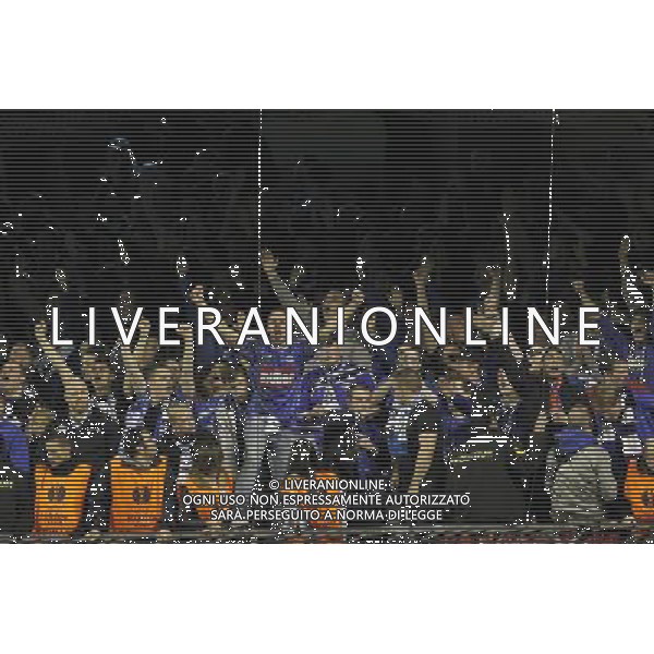 FC Schalke 04\'s supporters during Europa League match.April 5,2012. (ALTERPHOTOS/Acero) AG ALDO LIVERANI S A S ONLY ITALY