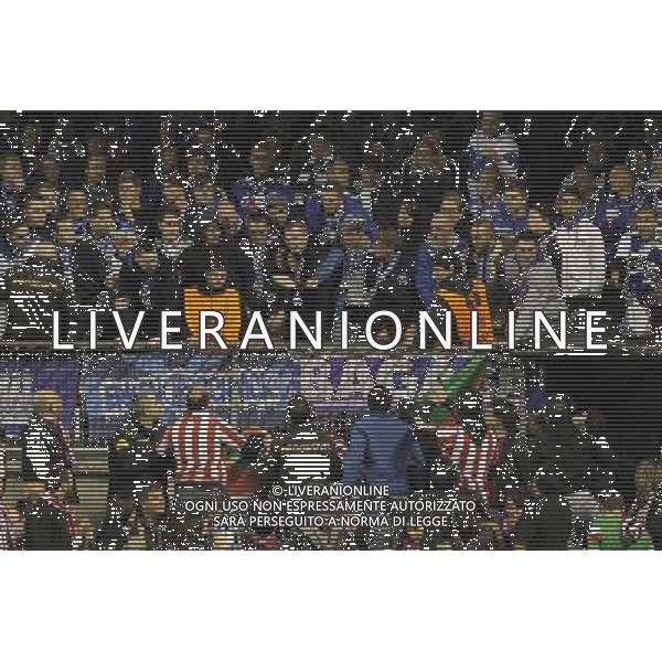 Athletic Club de Bilbao\'s supporters (d) have words with FC Schalke 04\'s supporters during Europa League match.April 5,2012. (ALTERPHOTOS/Acero) AG ALDO LIVERANI S A S ONLY ITALY