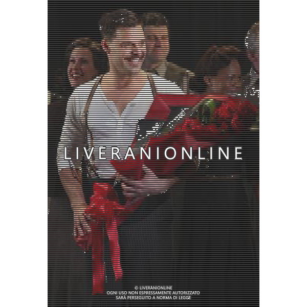 Ricky Martin during the Broadway Opening Night Performance Curtain Call for \'EVITA\' at the Marquis Theatre in New York City on 4/5/2012 ©photoshotI/Agenzia Aldo Liverani Sas - ITALY ONLY - Il Musical \'Evita\' spettacolo teatrale in scena al Marquis Theatre di New York