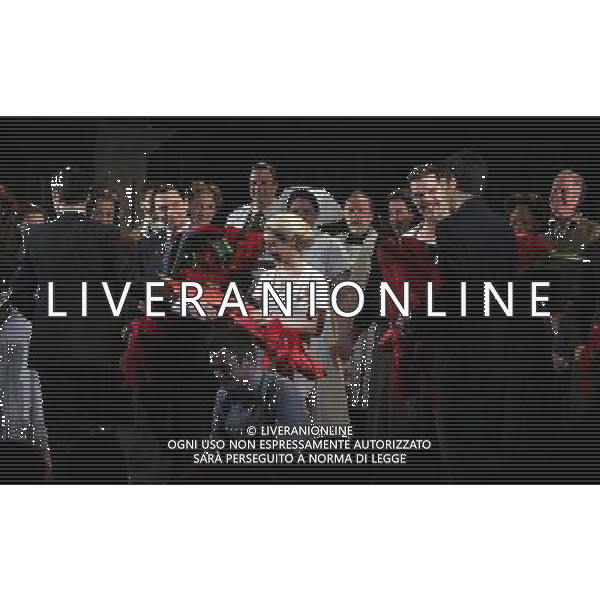 Michael Cerveris, Elena Roger \' Ricky Martin with the Company during the Broadway Opening Night Performance Curtain Call for \'EVITA\' at the Marquis Theatre in New York City on 4/5/2012 ©photoshotI/Agenzia Aldo Liverani Sas - ITALY ONLY - Il Musical \'Evita\' spettacolo teatrale in scena al Marquis Theatre di New York